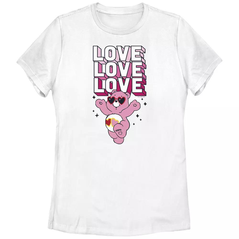 Juniors' Care Bears Sending Love Graphic Tee, Girl's, Size: Small, White Product Image