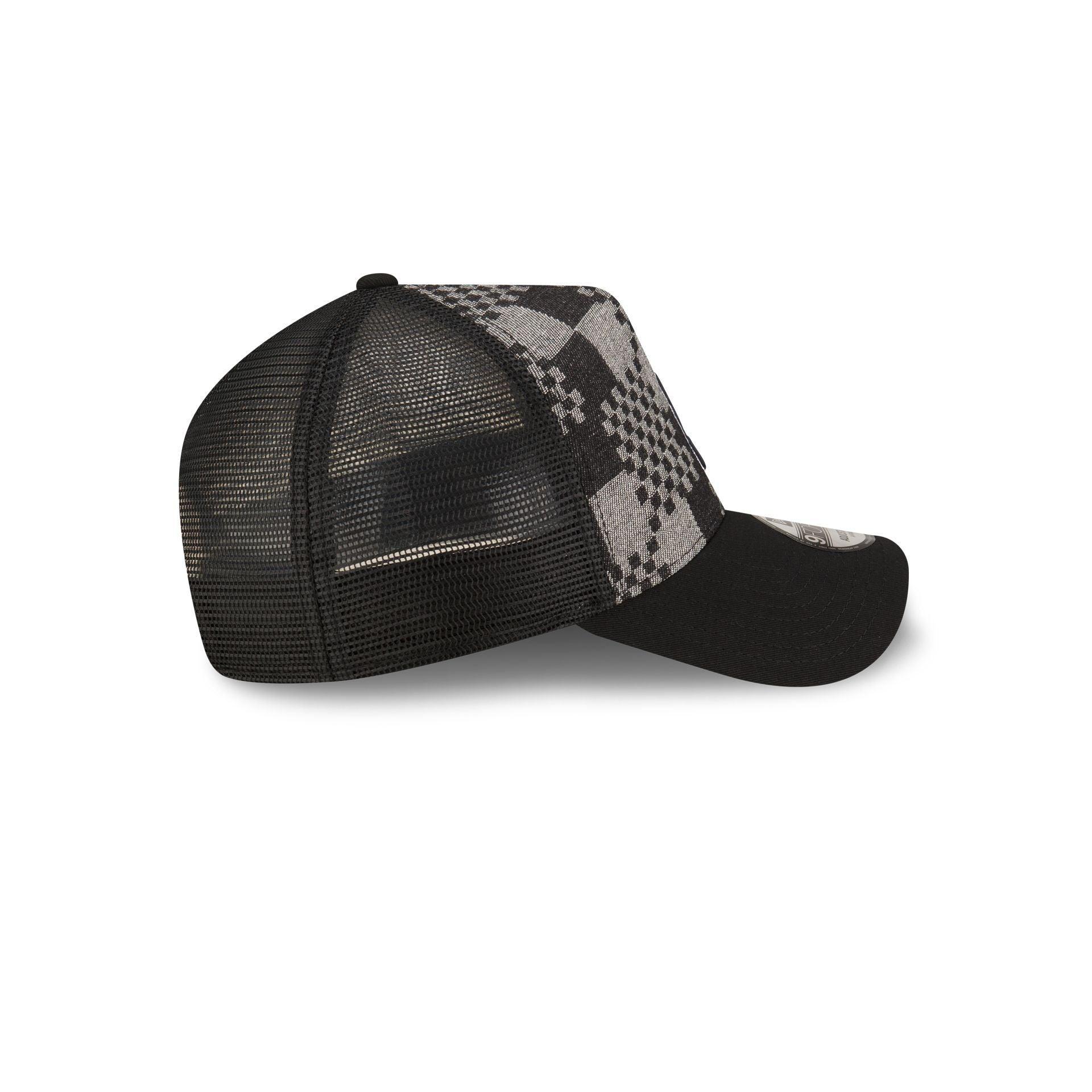 Miami Marlins Pattern Denim 9FORTY A-Frame Trucker Hat Male Product Image