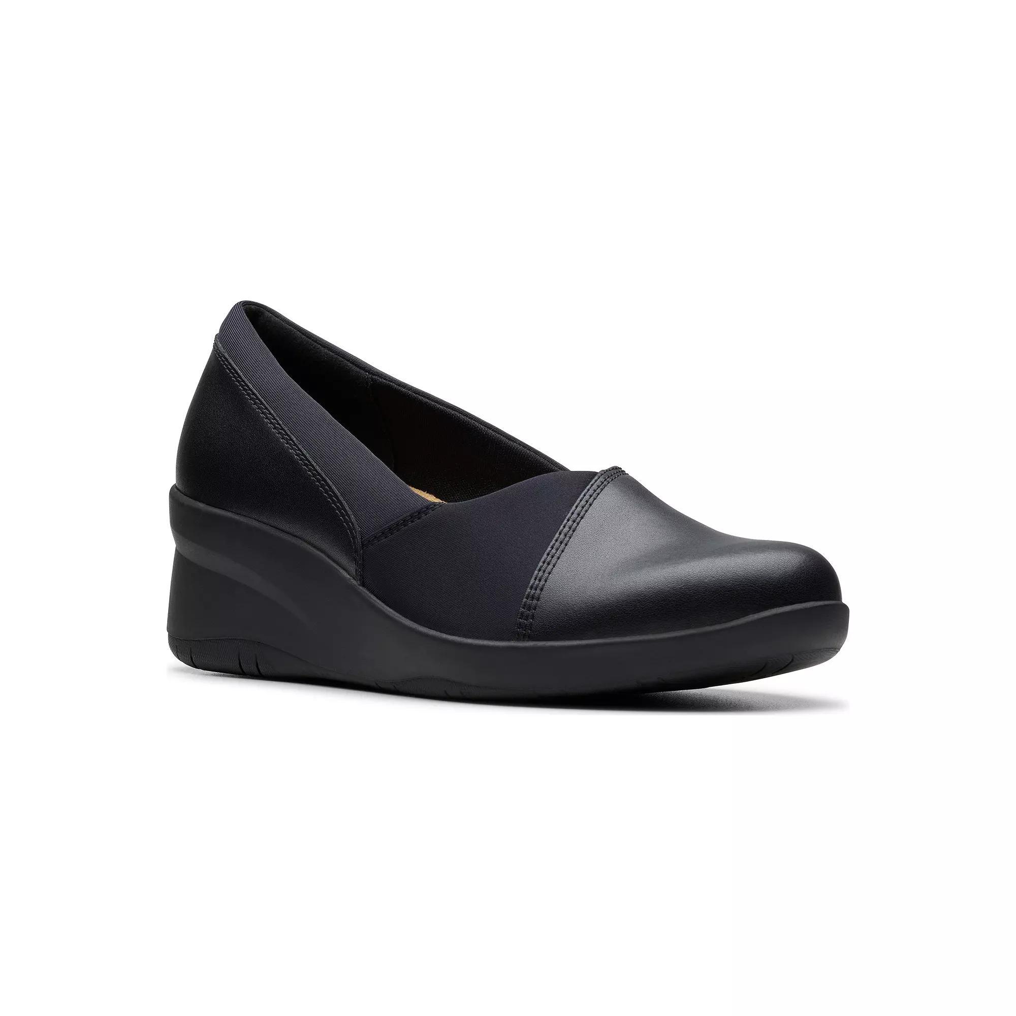 Clarks Suttyn Walk Womens Leather Wedges Product Image