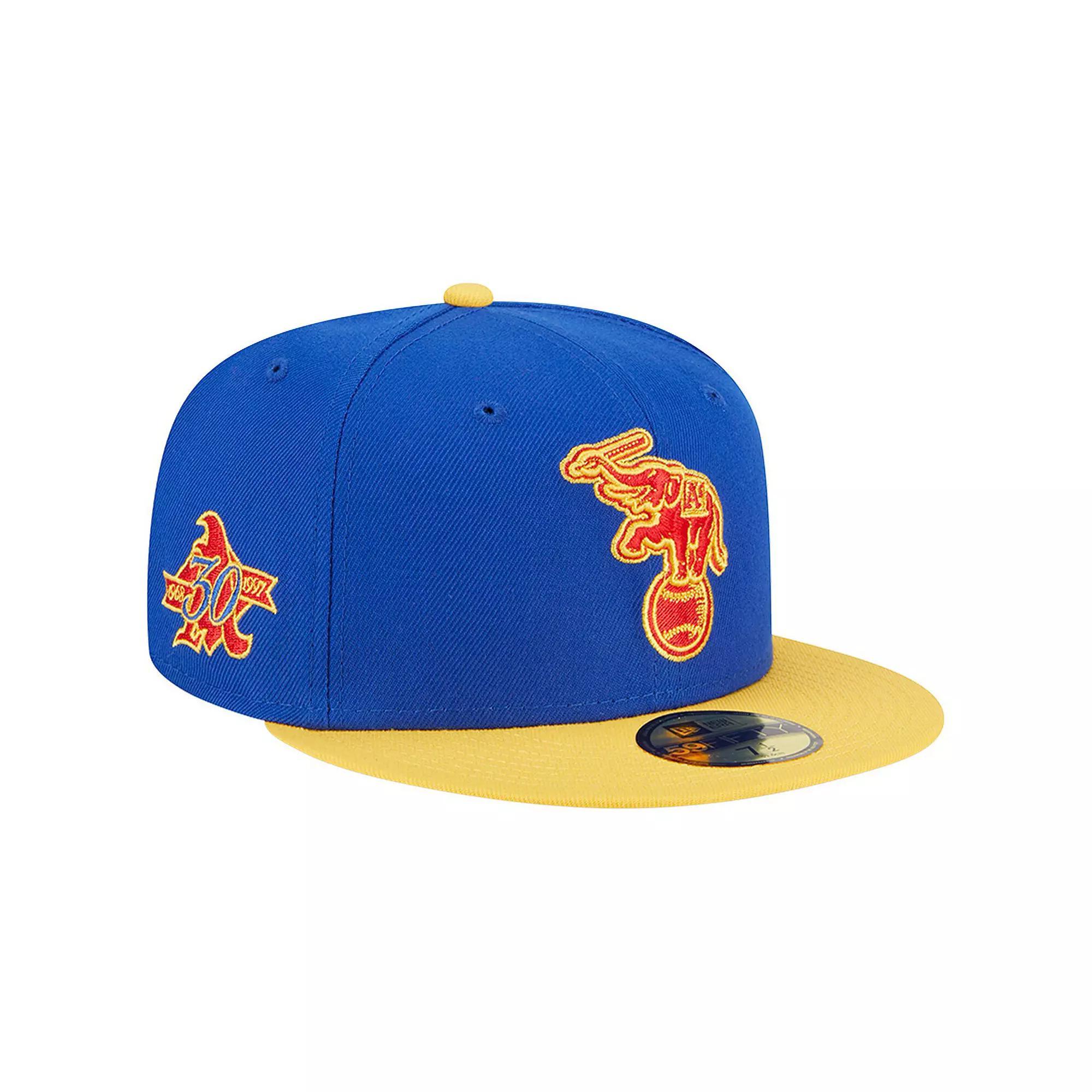 Men's New Era  Royal/Yellow Oakland Athletics Empire 59FIFTY Fitted Hat, Size: 7 7/8, Blue Product Image
