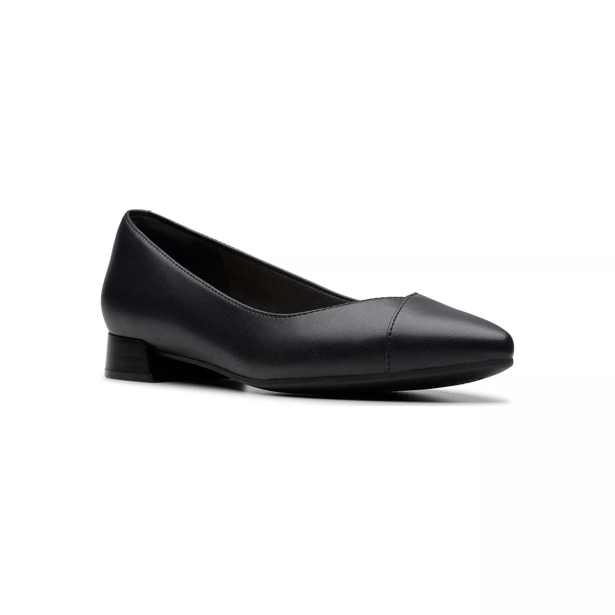 Clarks® Natalyn Wish Women's Leather Slip-On Loafer Shoes, Size: 6.5, Black Product Image