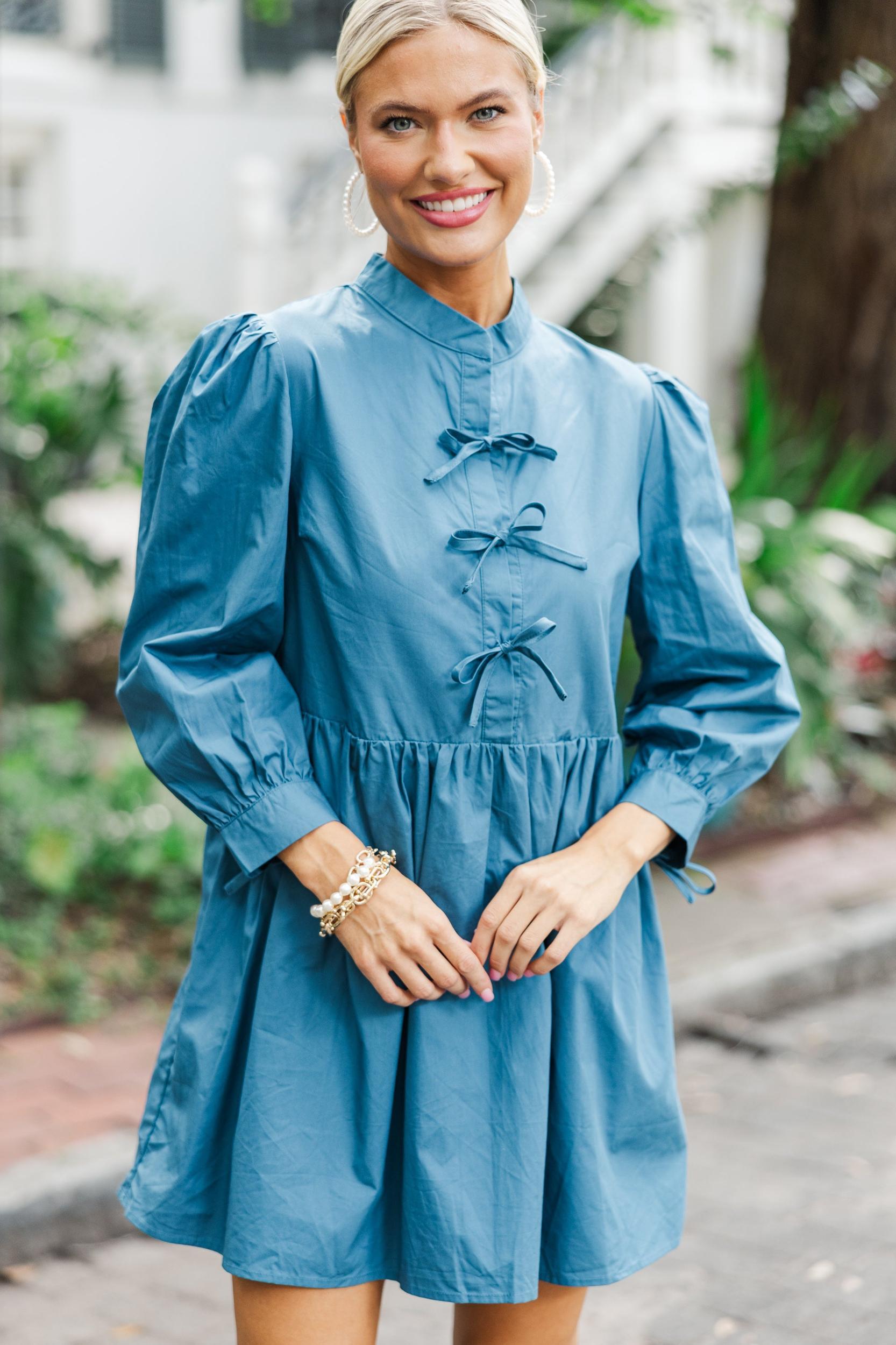 There's Always Hope Teal Blue Dress Female Product Image