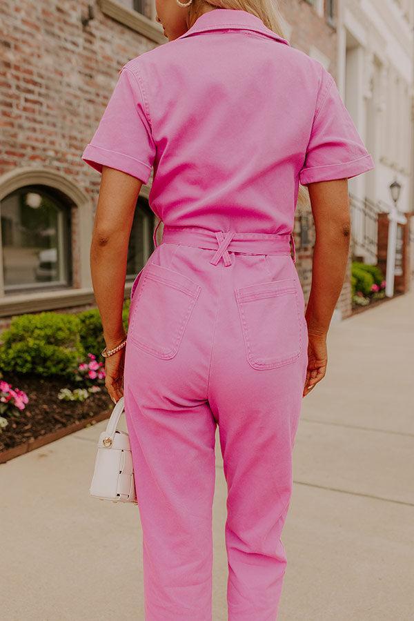Capturing Memories Denim Jumpsuit in Violet Product Image