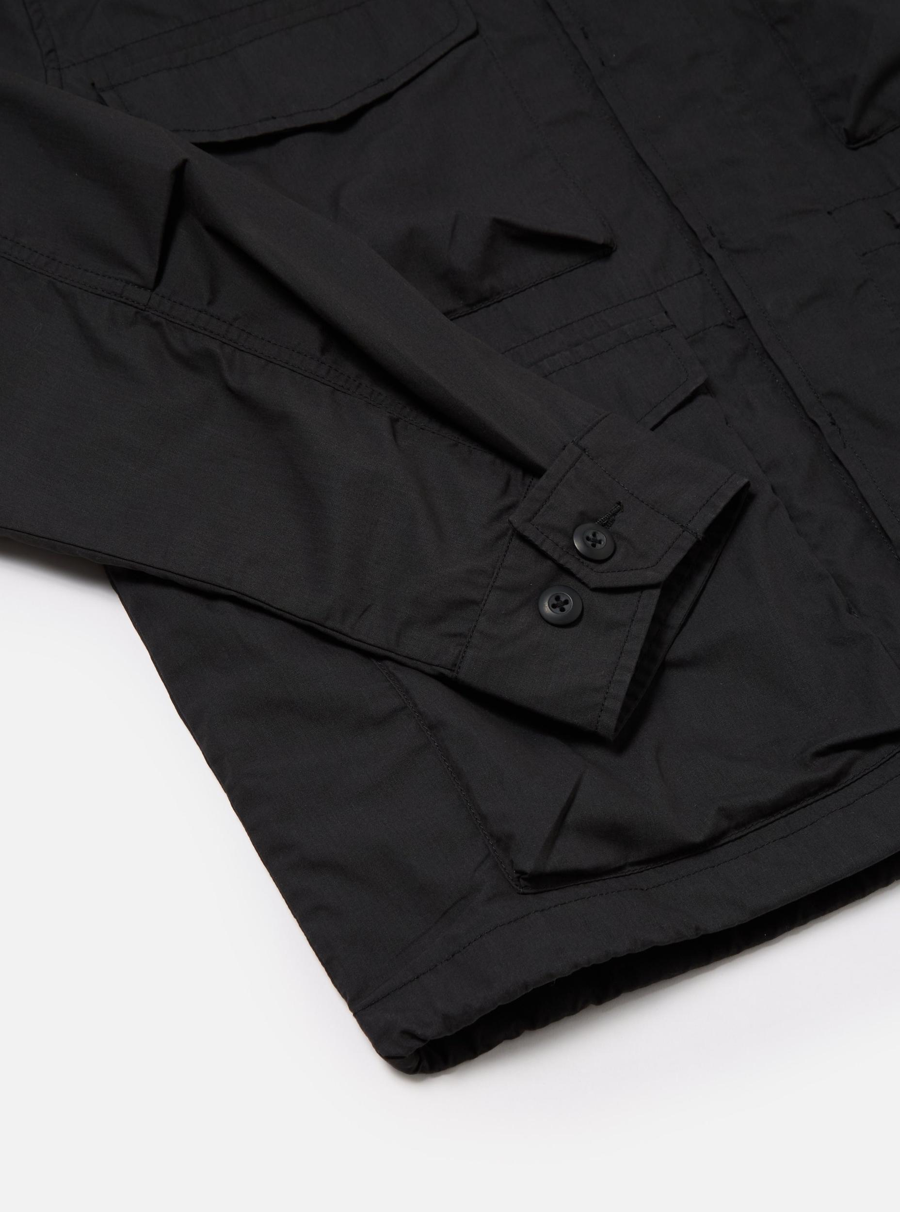 Black Recycled Polytech Parachute Field Jacket Product Image