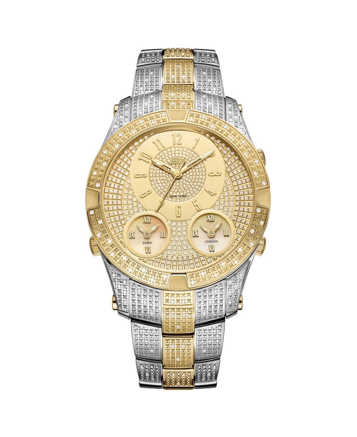 Men's JBW Jet Setter III 1-1/5 CT. T.w. Diamond 18K Gold Plate Two-Tone Watch (Model: J6348C) Product Image