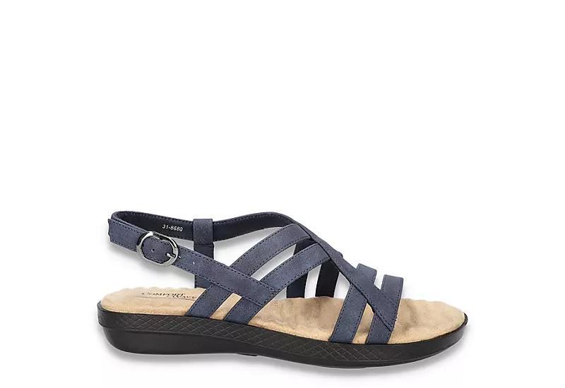 Easy Street Lobo Women's Strappy Slingback Sandals, Size: 8.5, Black Product Image