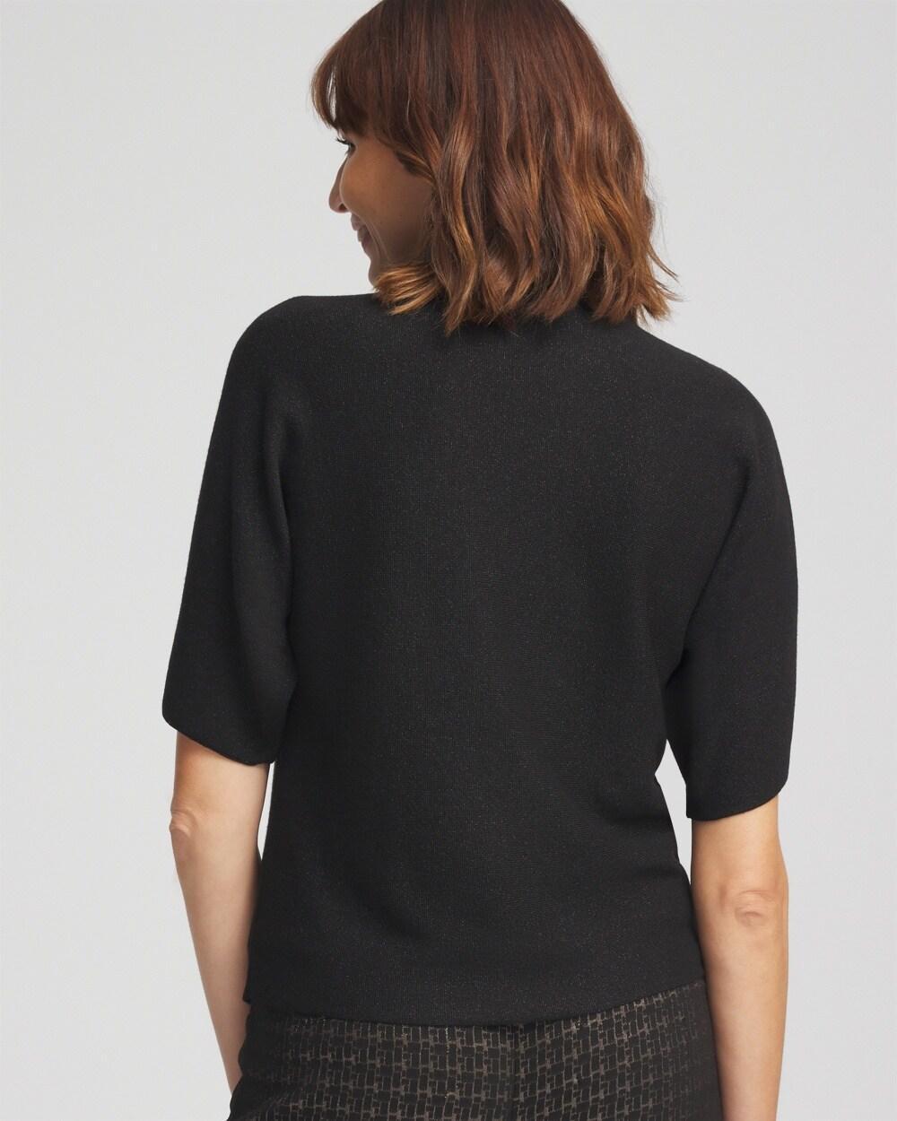 Shimmer Short Sleeve Pullover Sweater Product Image