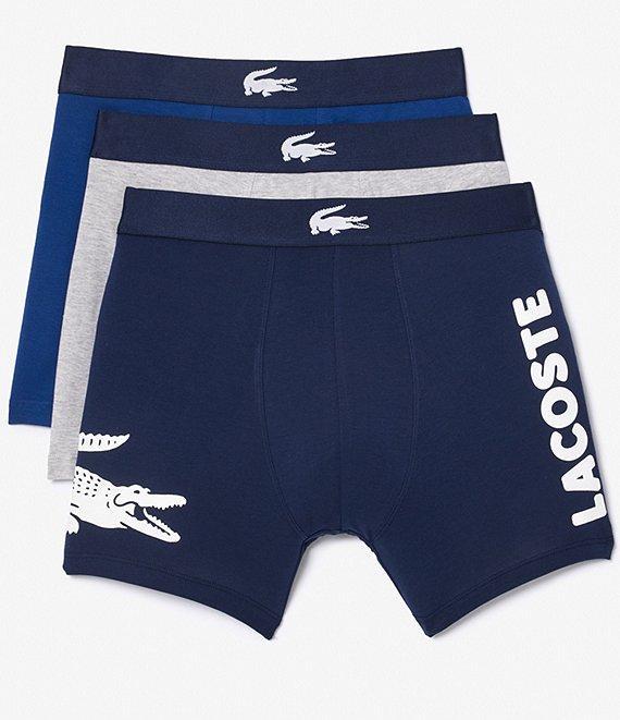 Lacoste Big Croc 5#double; Inseam Boxer Briefs 3-Pack Product Image