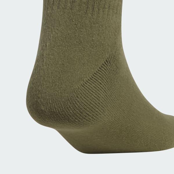 adidas Mens Cushioned Comfort 3-Pack Crew Socks Black L Product Image