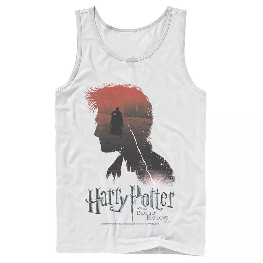 Men's Harry Potter Deathly Hallows Voldemort Silhouette Fill Tank Top, Size: Small, Grey Product Image