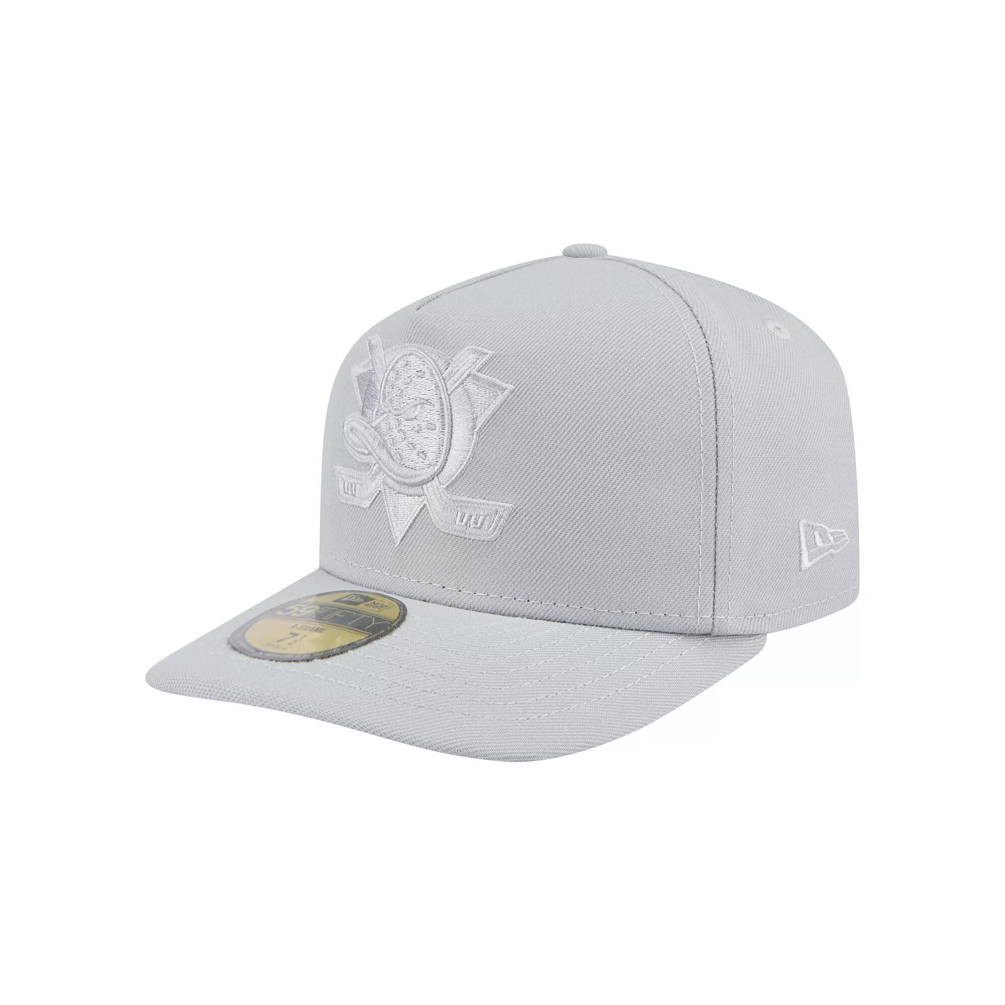 Men's New Era Gray Anaheim Ducks Color Pack A-Frame 59FIFTY Fitted Hat, Size: 7 1/4, Dks Grey Product Image