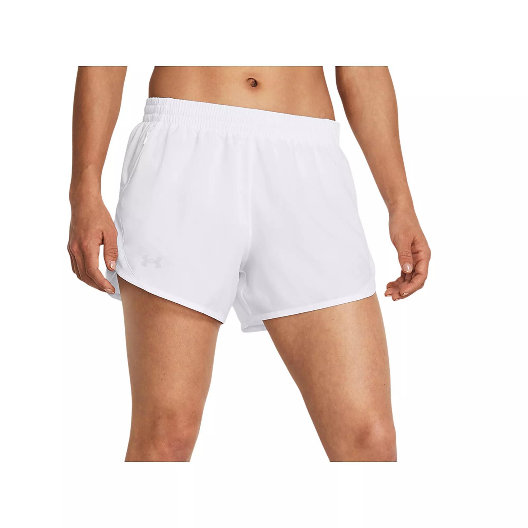 Women's Under Armour Fly-By Shorts, Size: Medium, Vivid Pink Product Image