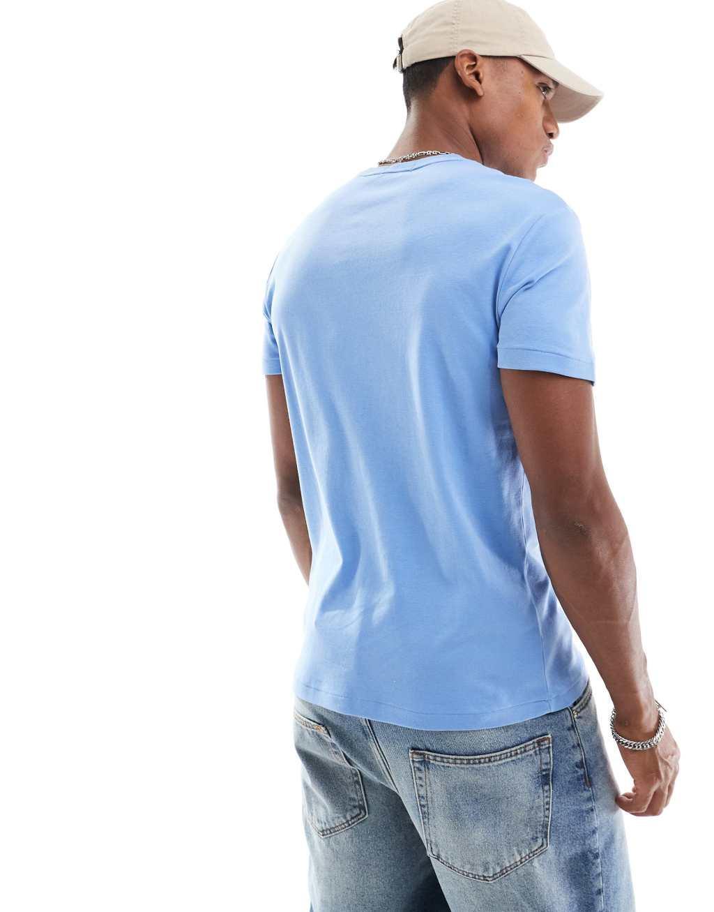 Polo Ralph Lauren icon logo Pima cotton T-shirt in blue heather Product Image