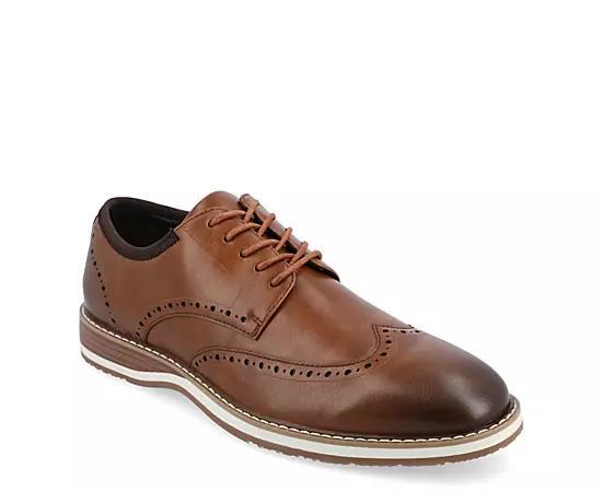 VANCE Ozzy Men's Wingtip Tru Comfort Foam Hybrid Dress Shoes, Size: 10, Red Product Image
