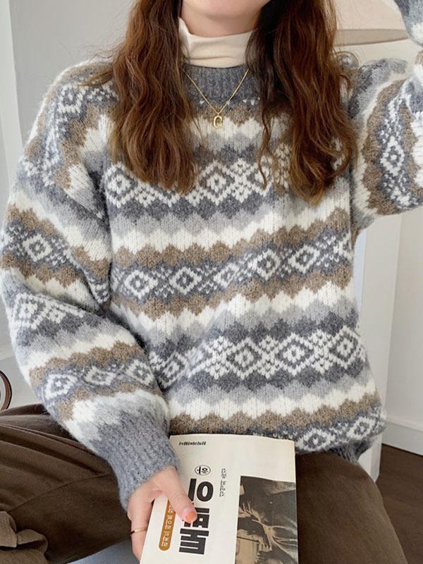 Christmas Jacquard Knit Sweater Product Image