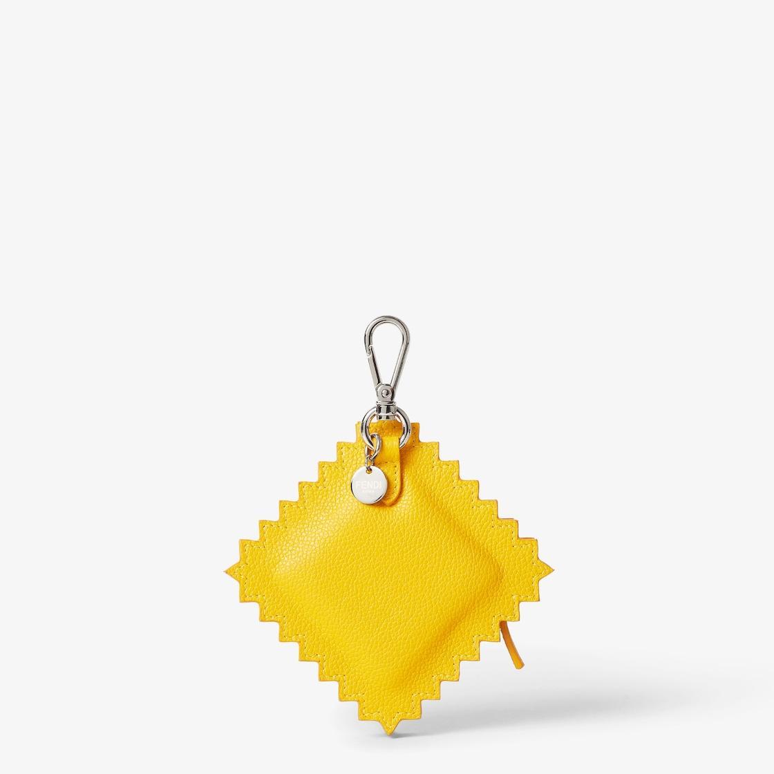 Raviolo Charm Yellow leather charm Product Image