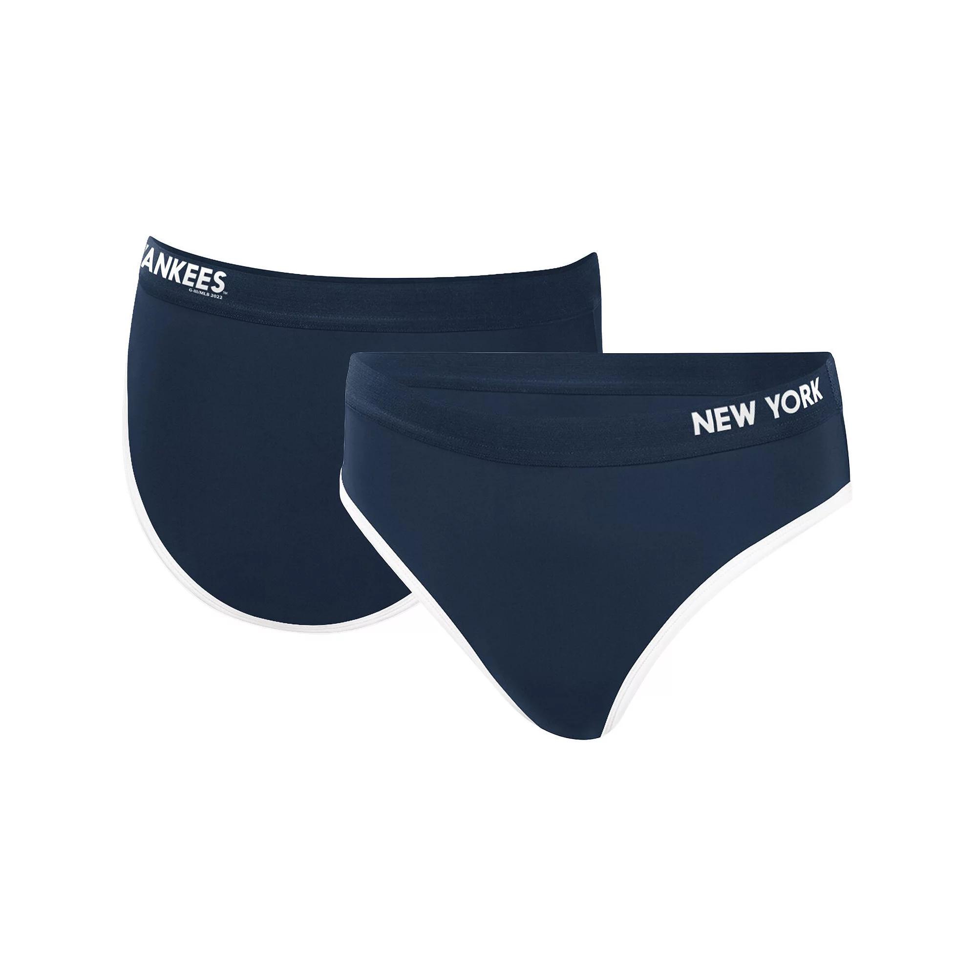 Women's G-III 4Her by Carl Banks Navy Boston Red Sox Southpaw Bikini Bottom, Size: Large, Blue Product Image
