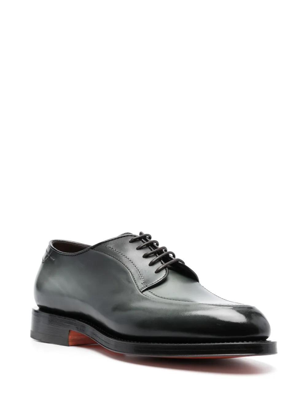 almond-toe leather derby shoes Product Image