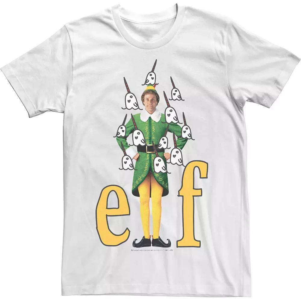Men's Elf Buddy And Narwhals Doodles Logo Tee, Size: Large, White Product Image