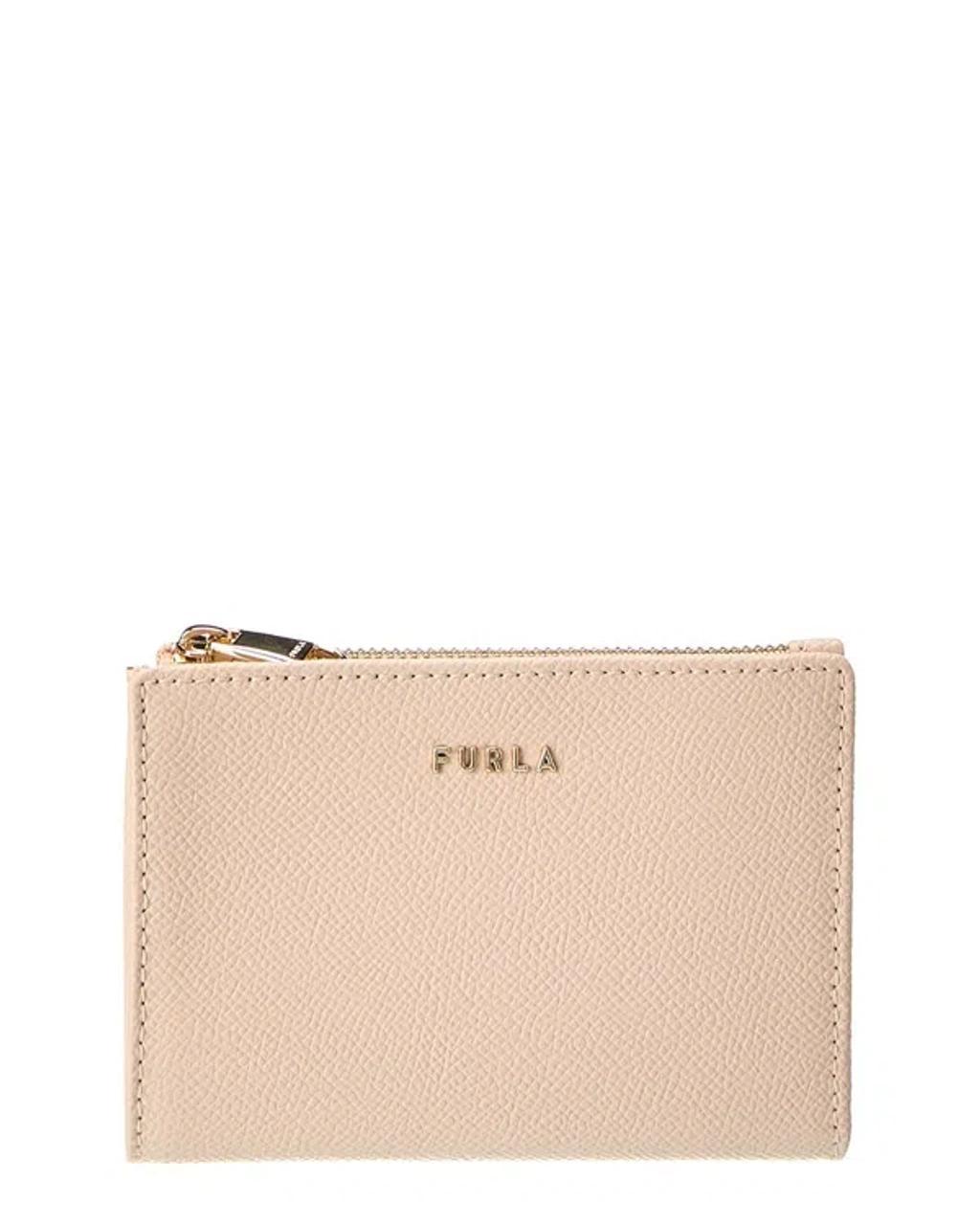 FURLA Camelia Leather Wallet In Neutrals Product Image