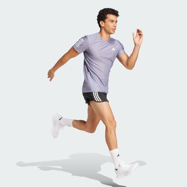 adidas Own the Run Tee Silver Violet 2XL Mens Product Image