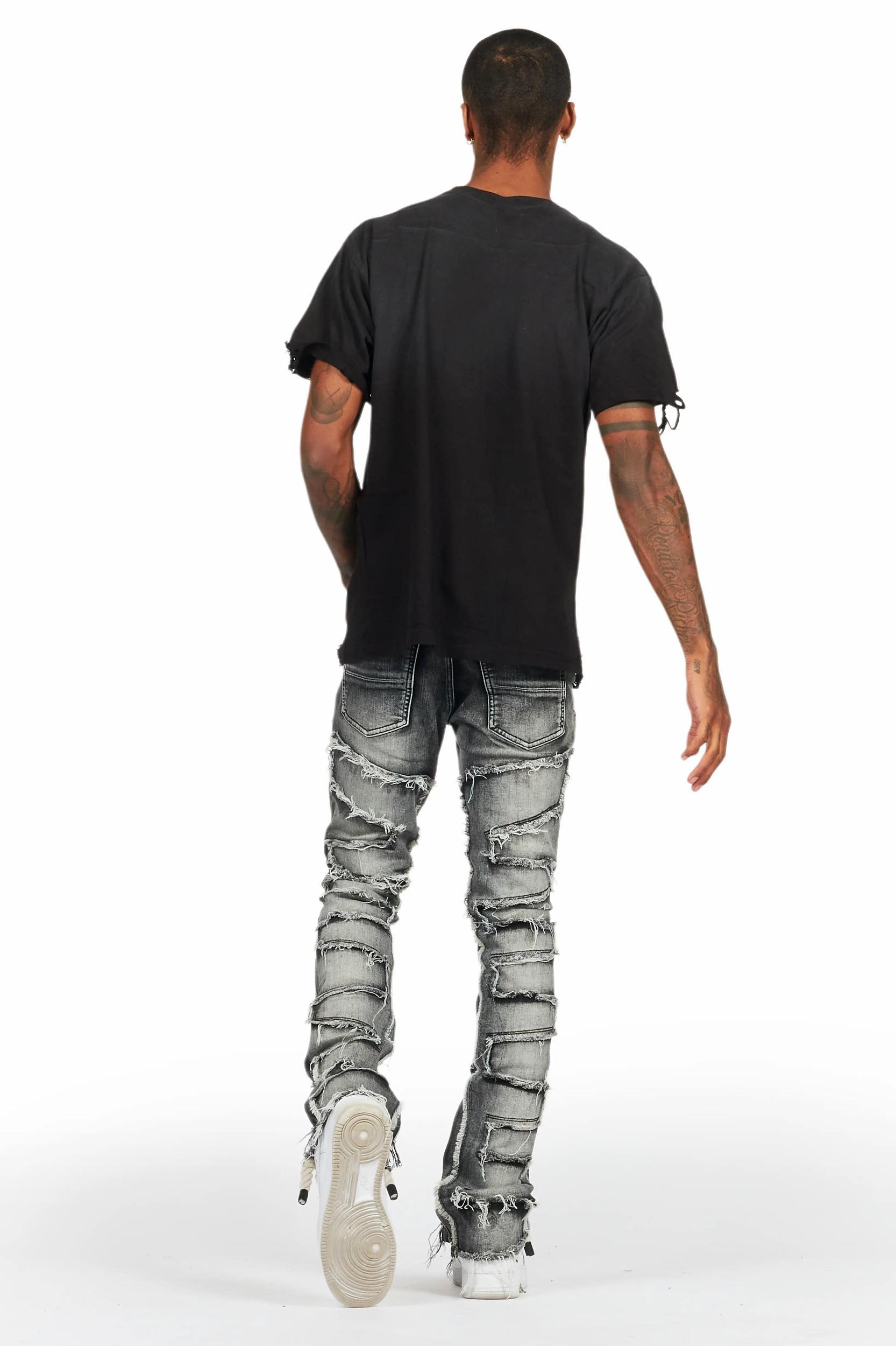 Fields Black/Yellow Oversized Graphic T-Shirt Male Product Image