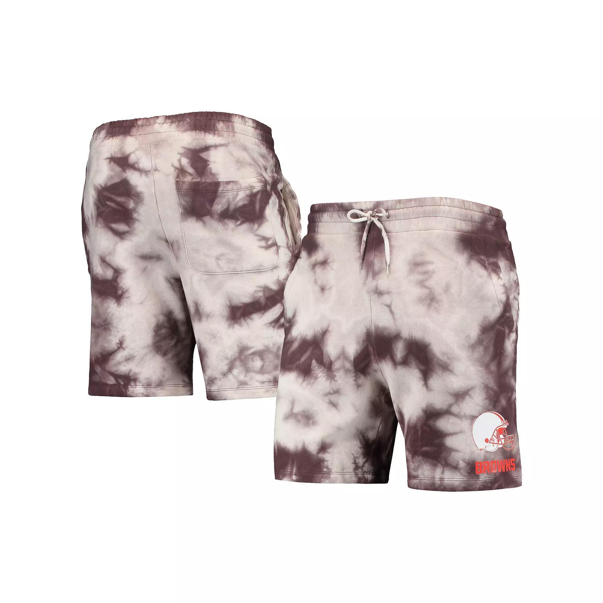 Men's New Era Brown Cleveland Browns Tie-Dye Shorts, Size: Large Product Image