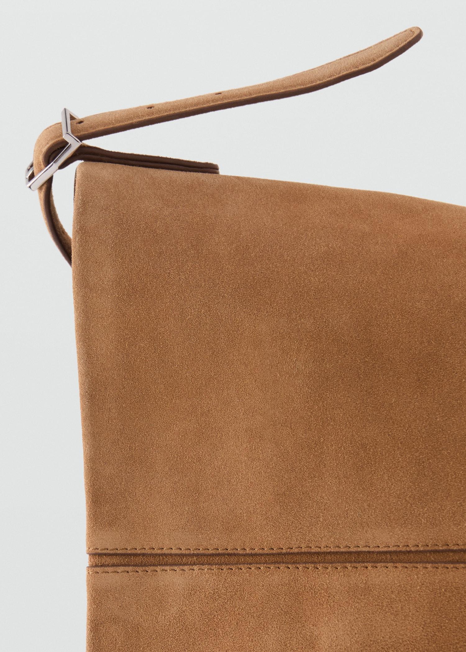 Leather bucket bag - Women | MANGO USA Product Image