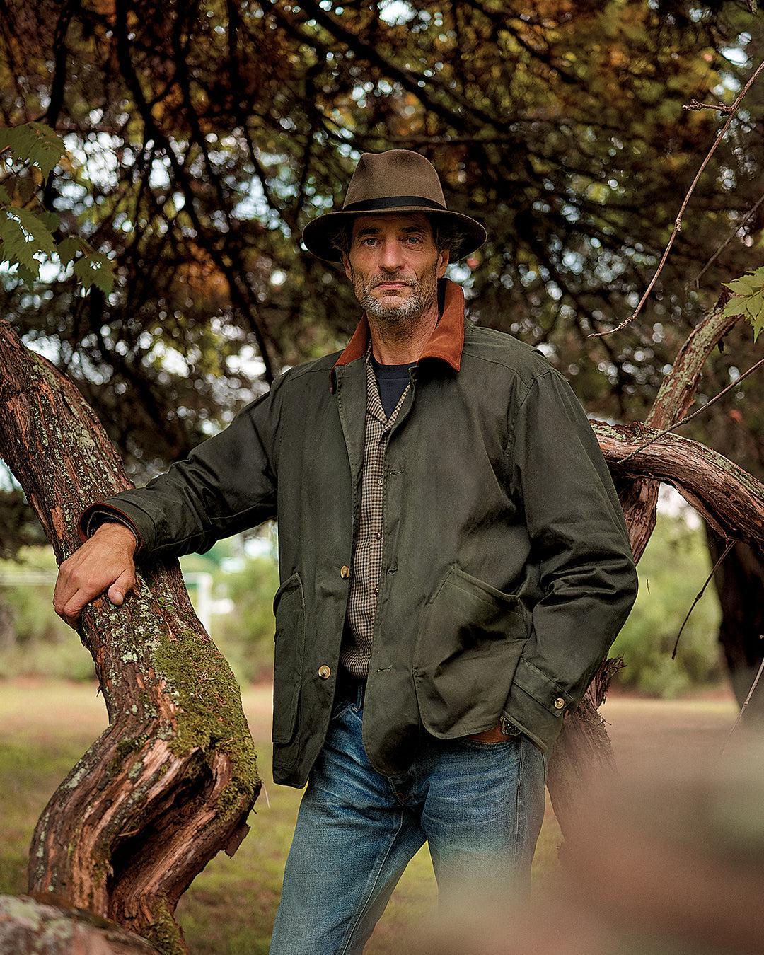 Gamekeeper Jacket in Olive Waxed Canvas Product Image