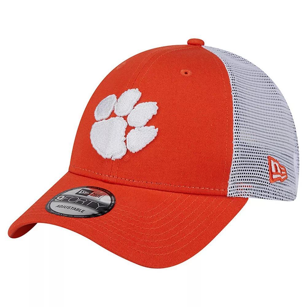 Mens New Era Clemson Tigers Trucker 9FORTY Adjustable Hat Product Image