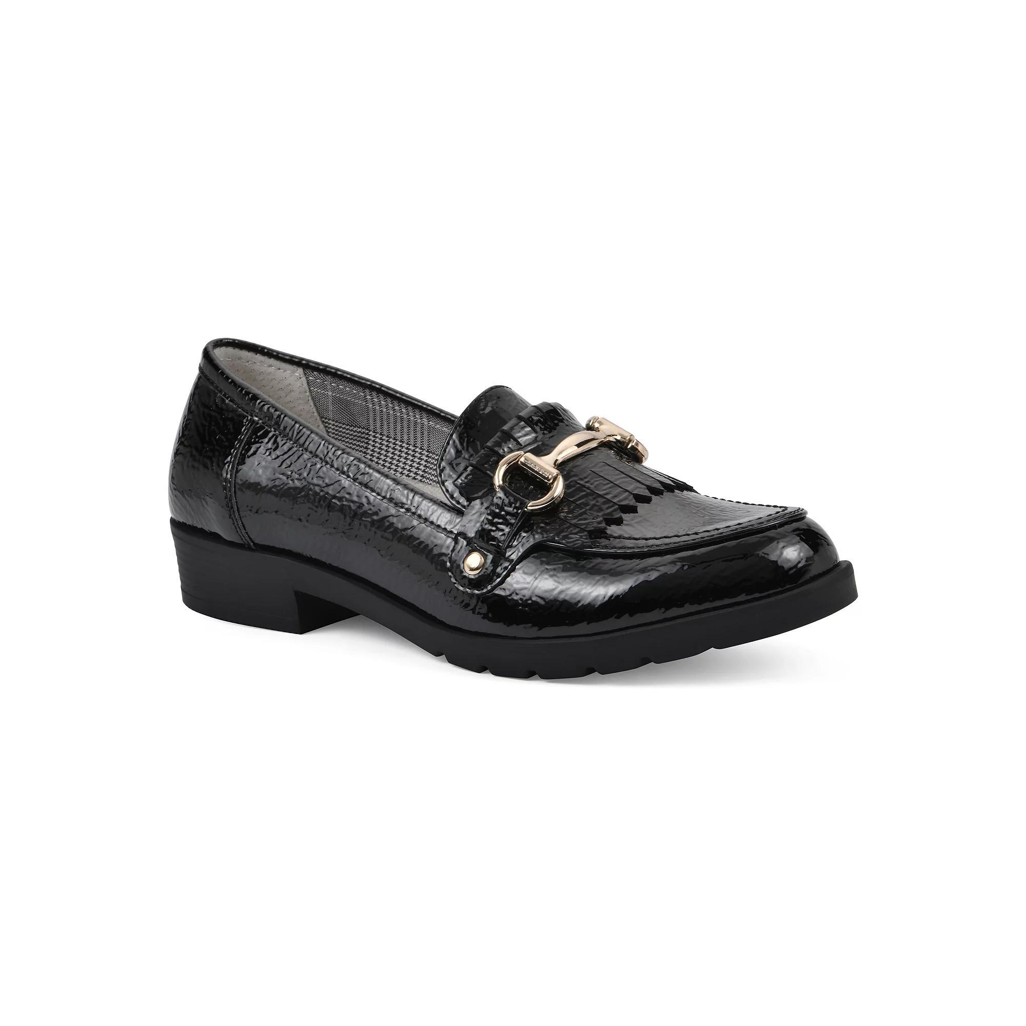 Women's Cliffs by White Mountain Galeena Women's Loafers, Size: 6, Black Patent Product Image
