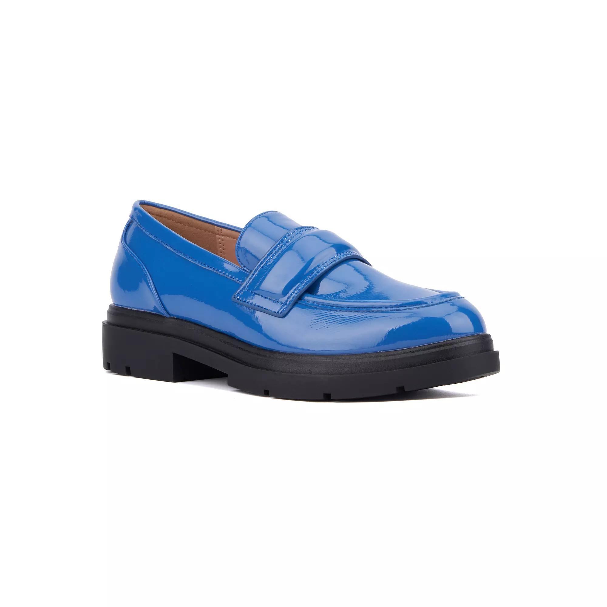 New York & Company Abbey Womens Slip-on Loafers Silver Grey Product Image