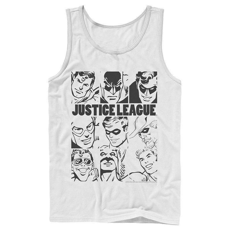 Mens DC Comics Justice League Group Shot Panel Poster Tank Top Athletic Grey Product Image