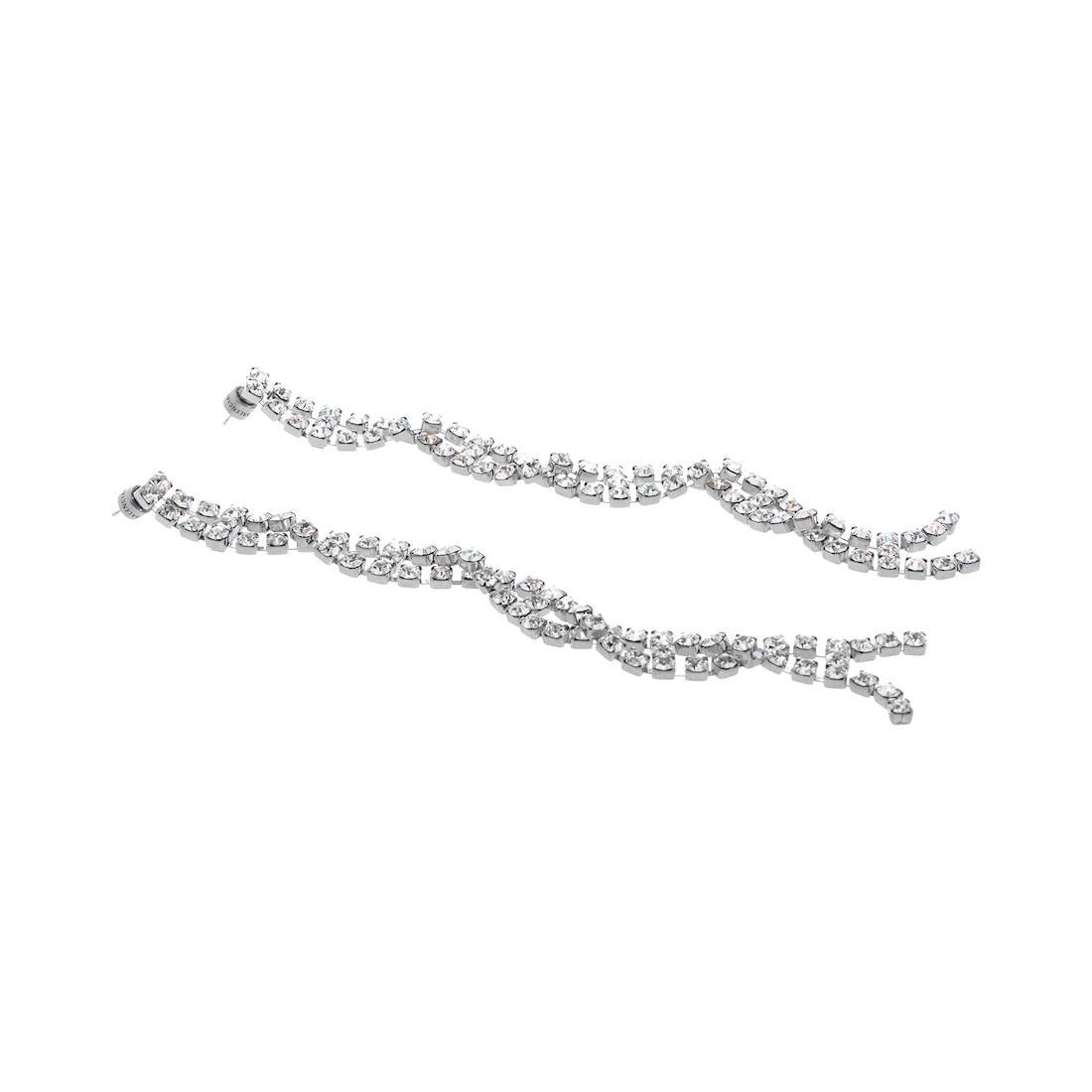 Women's Riviera Earrings  in Shiny Silver Product Image