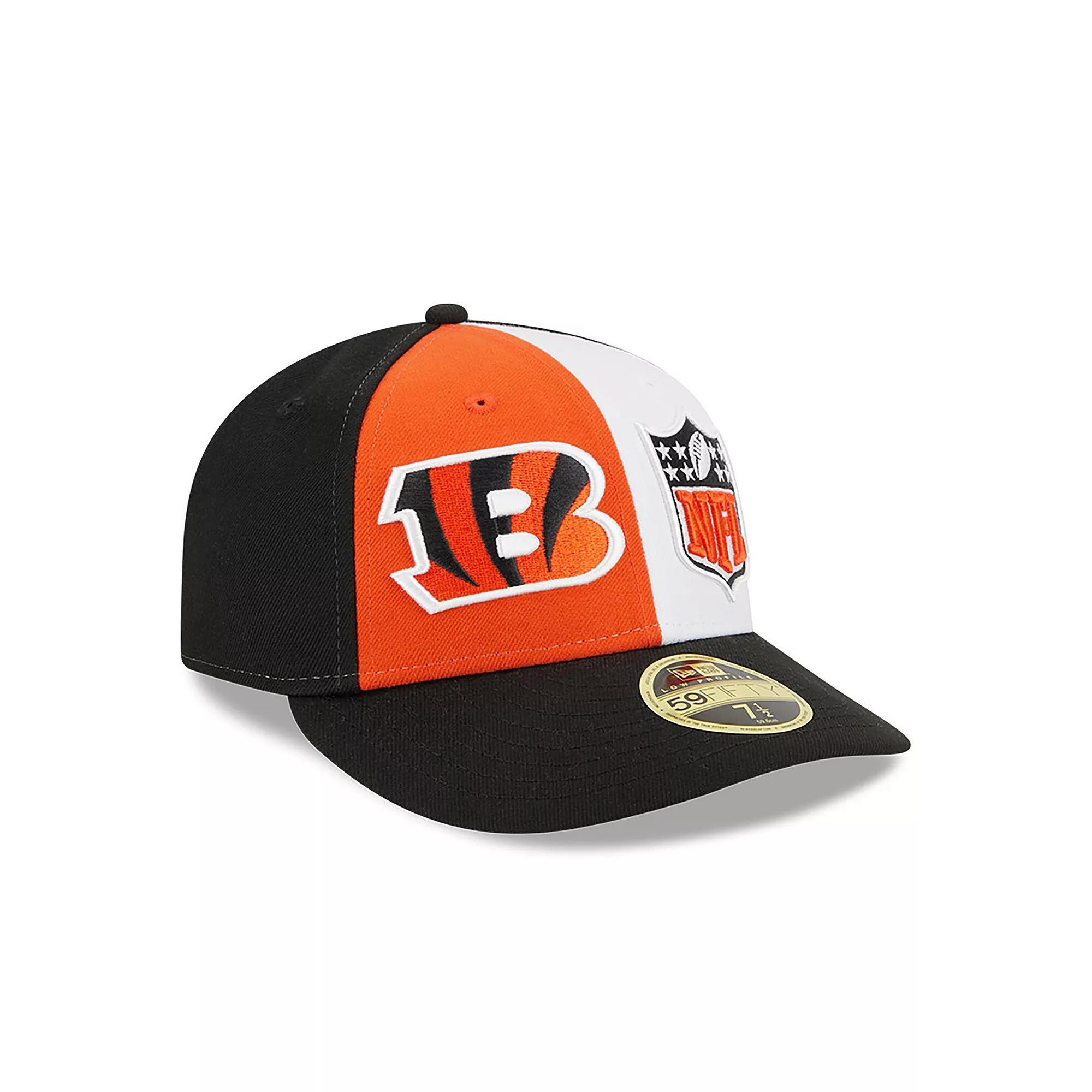 Men's New Era  Orange/Black Cincinnati Bengals 2023 Sideline Low Profile 59FIFTY Fitted Hat, Size: 7 5/8 Product Image