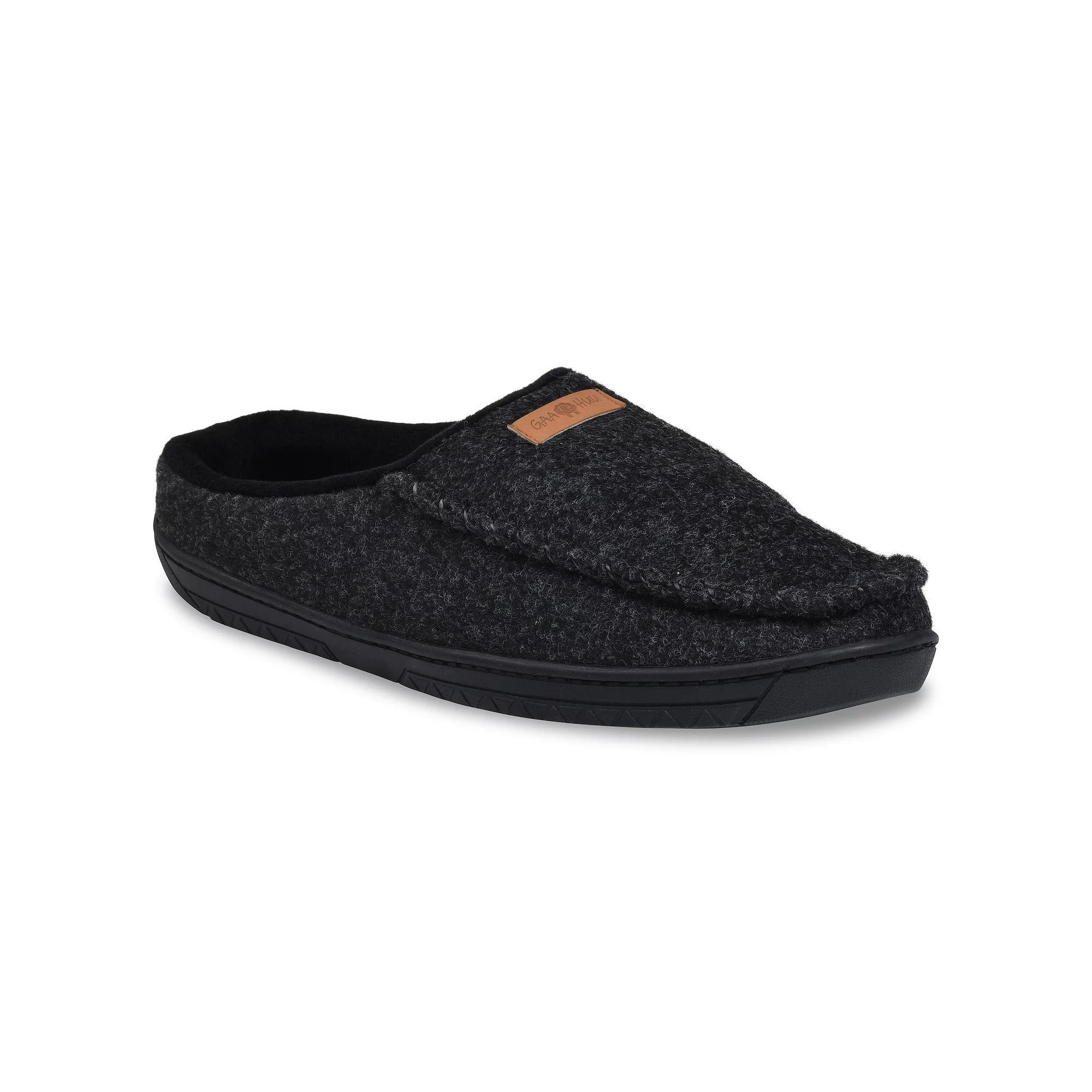 GaaHuu® Faux Wool Moccasin Men's Clog Slippers, Size: Medium, Black Product Image