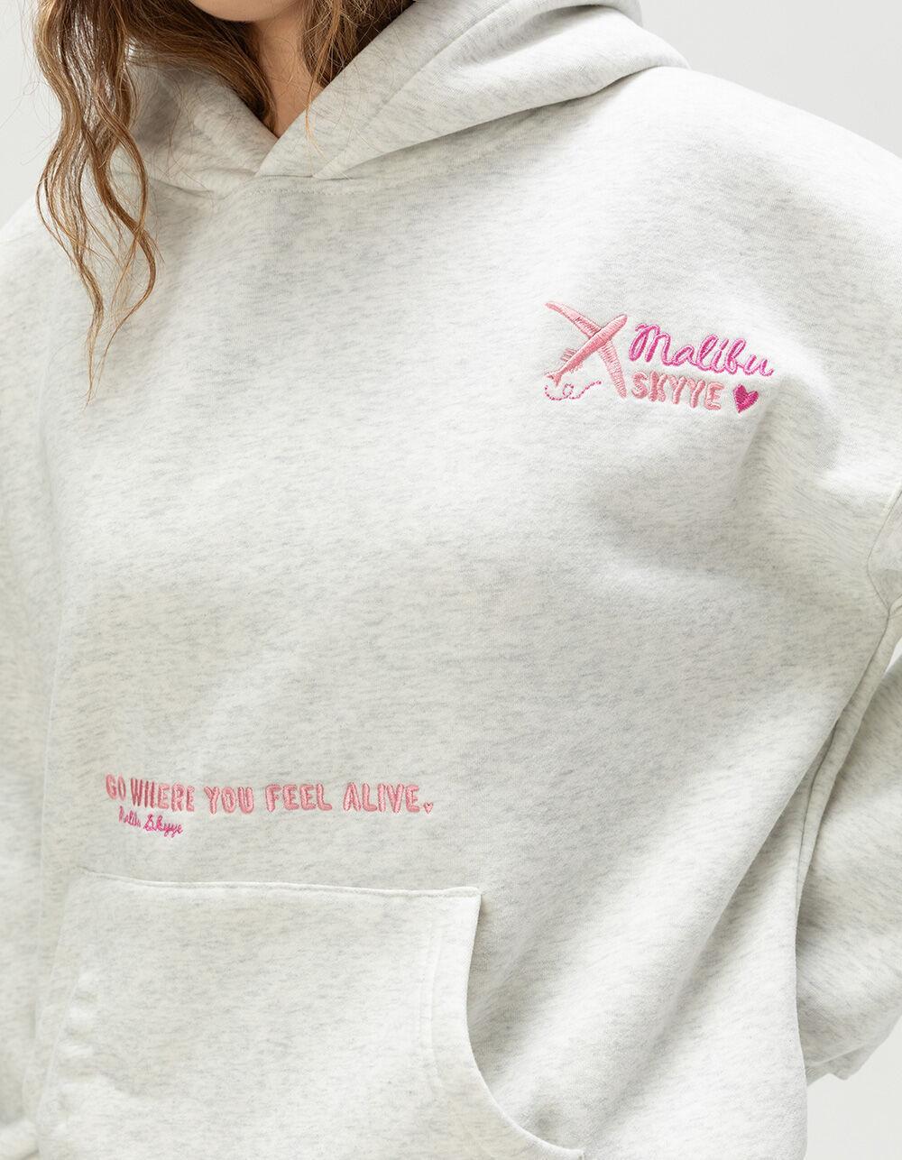 MALIBU SKYYE Feel Alive Womens Hoodie - HEATHER GRAY Product Image