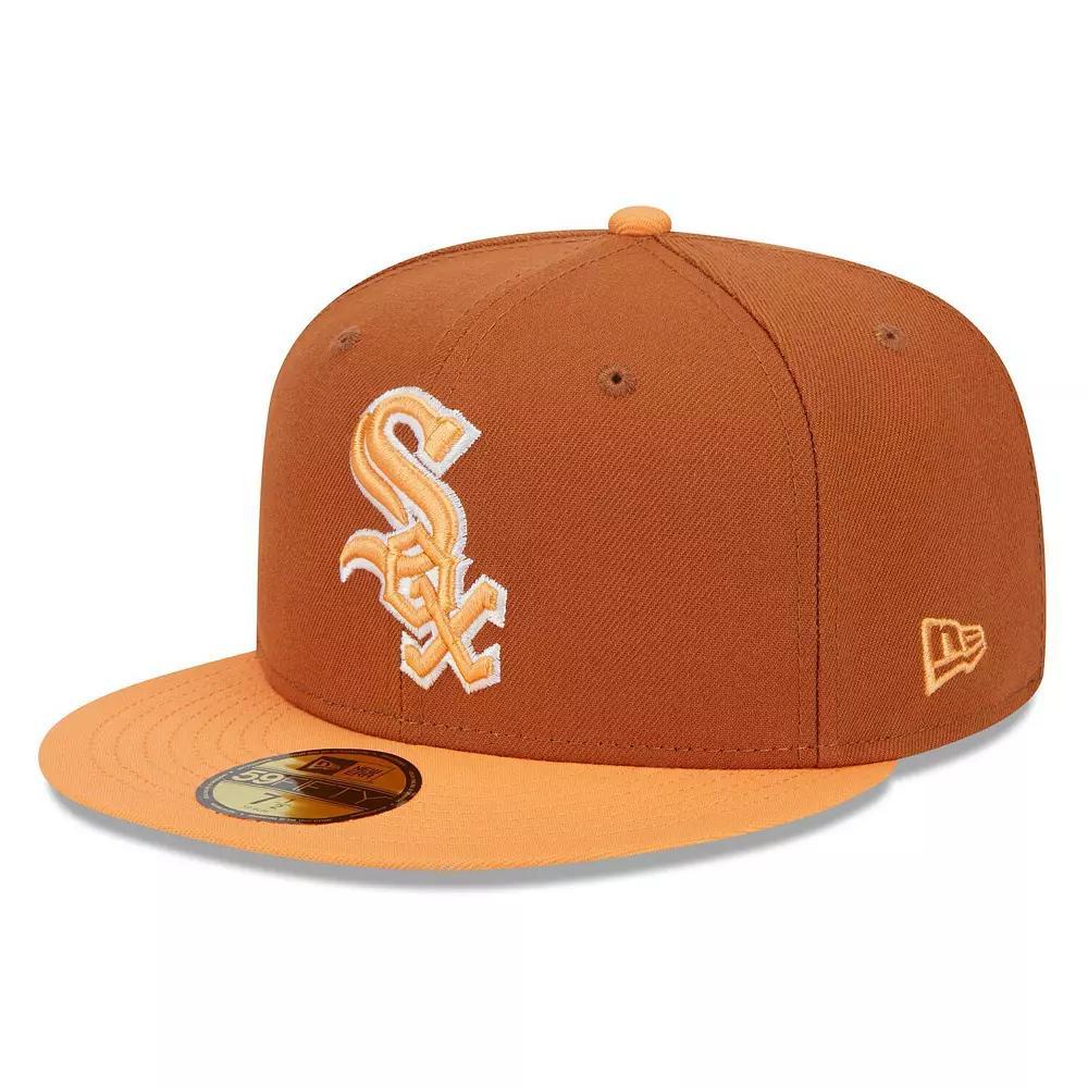 Men's New Era Brown/Orange Chicago White Sox Spring Color Basic Two-Tone 59FIFTY Fitted Hat, Size: 6 7/8 Product Image