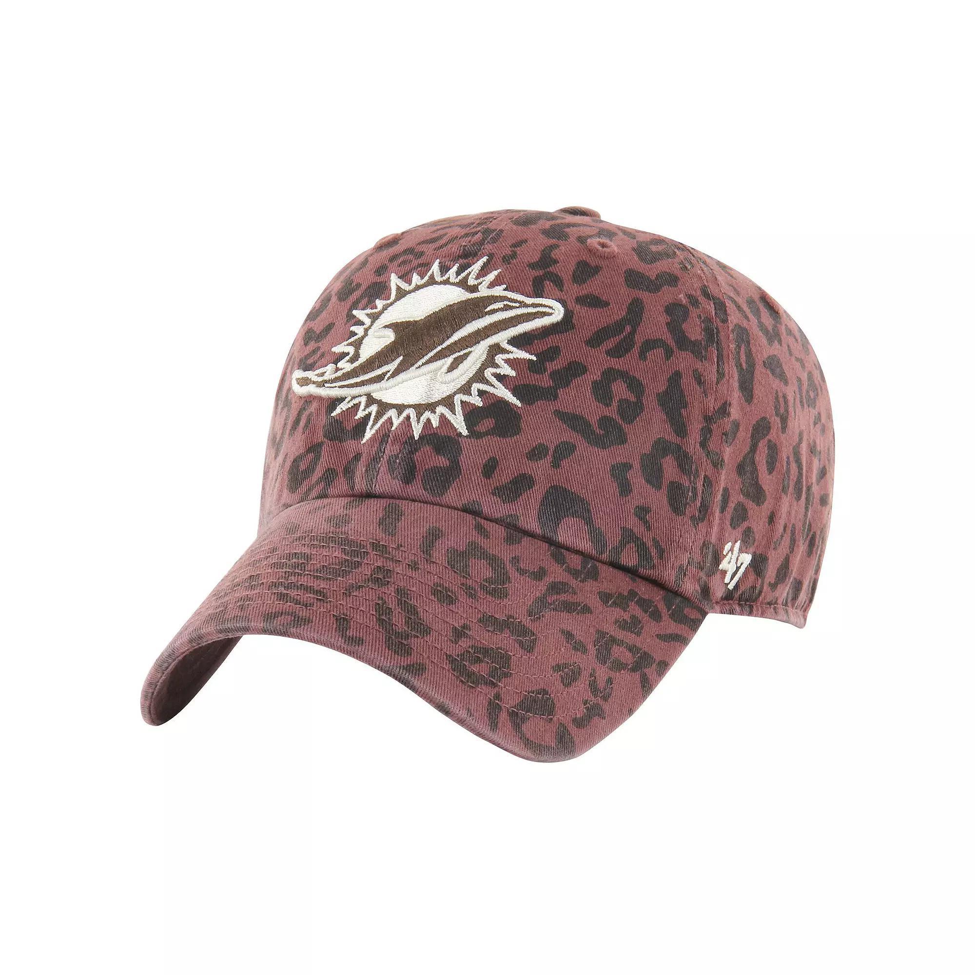 Women's '47  Brown Miami Dolphins Tawny Clean Up Adjustable Hat Product Image