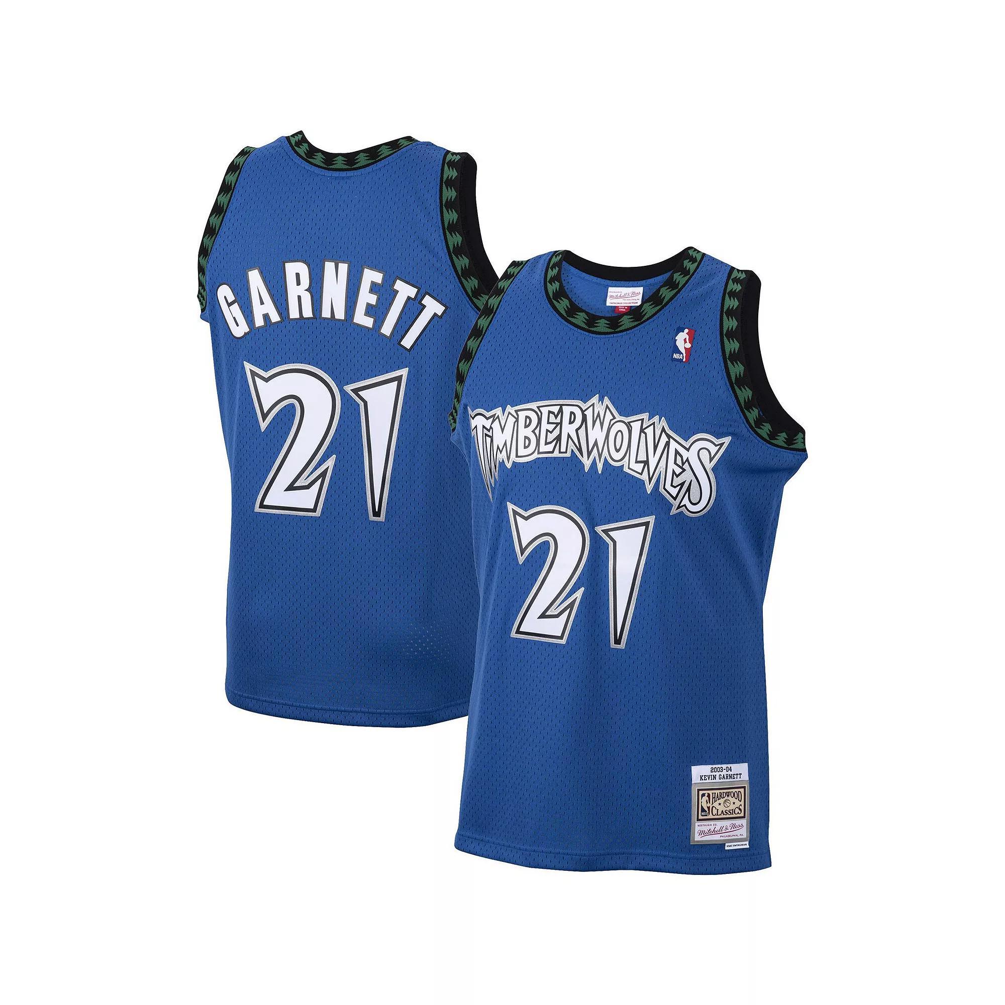 Mens Mitchell & Ness Kevin Garnett Minnesota Timberwolves 2001/02 Hardwood Classics Swingman Jersey Product Image