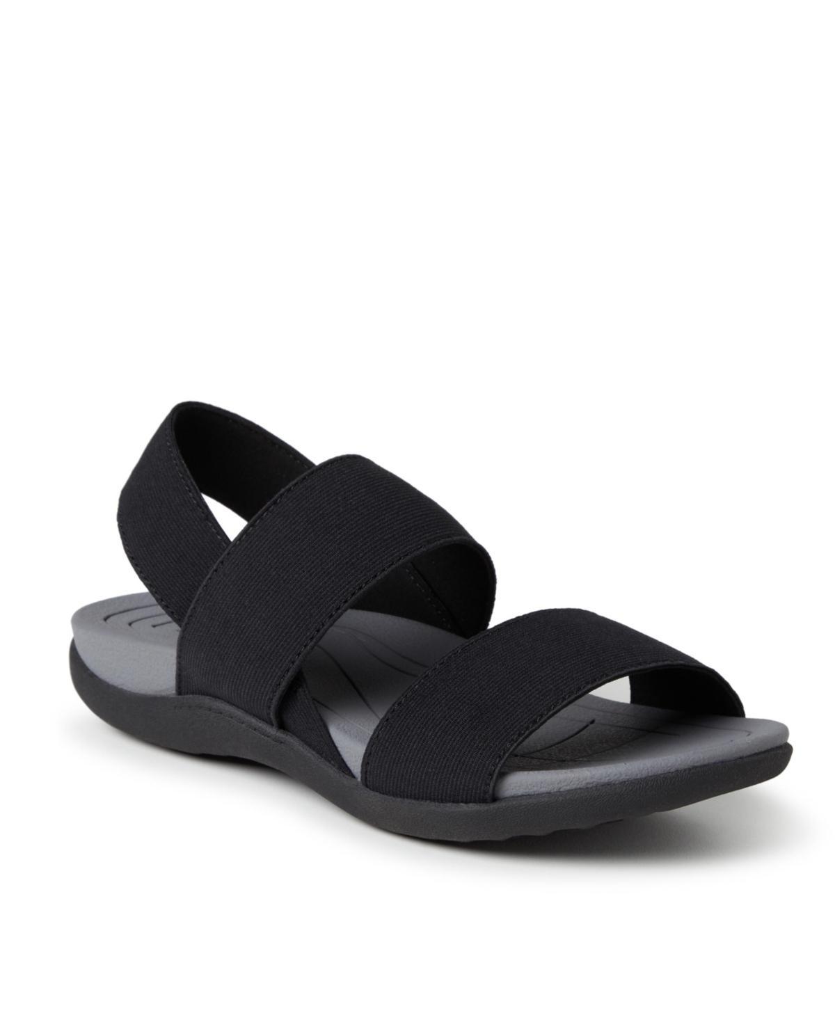 Original Comfort by Dearfoams Sloane Low Foam Back Strap Women's Sandals, Size: 7, Black Product Image