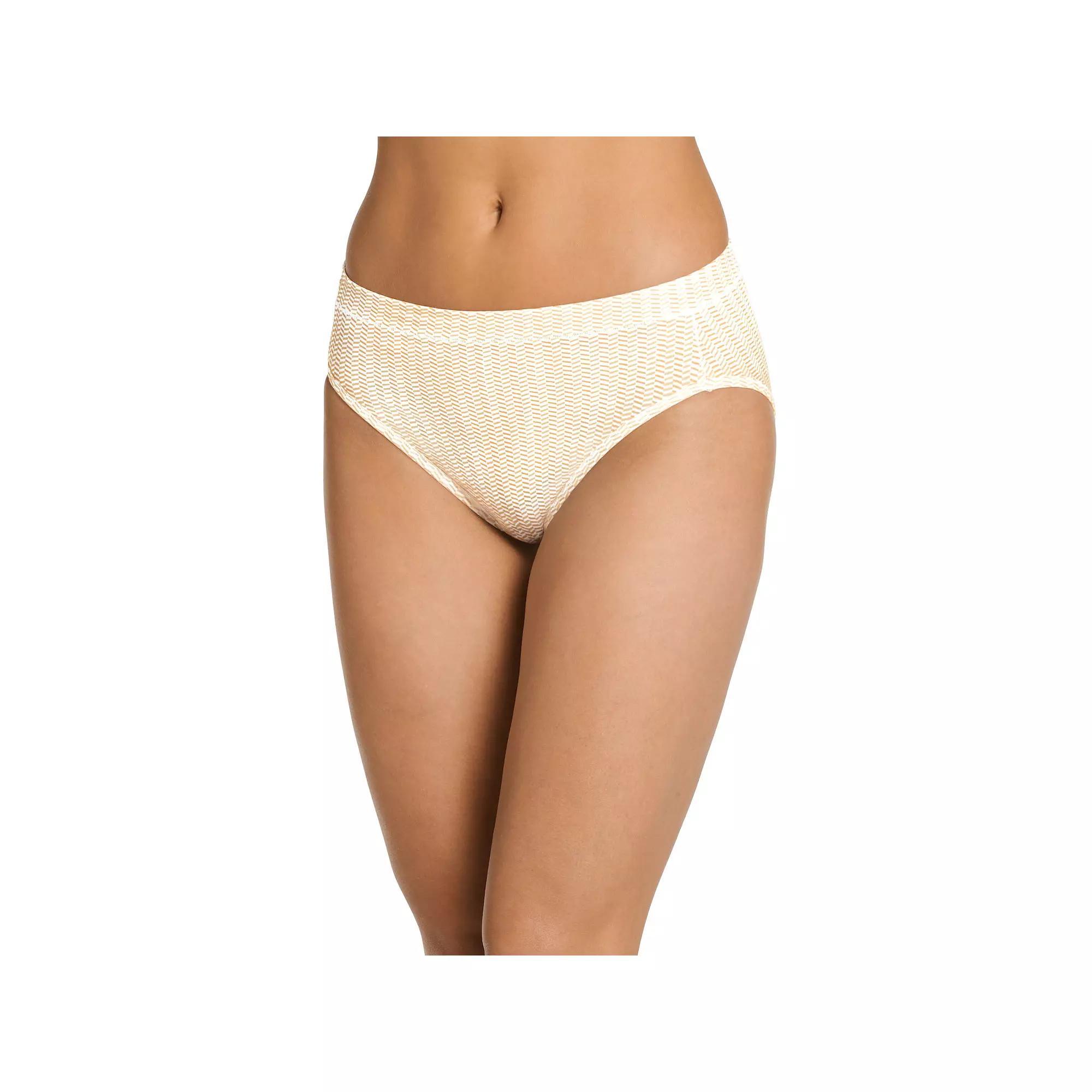 Womens Jockey Cotton Stretch Hi-Cut Panty 1555 Chevron Brown Product Image
