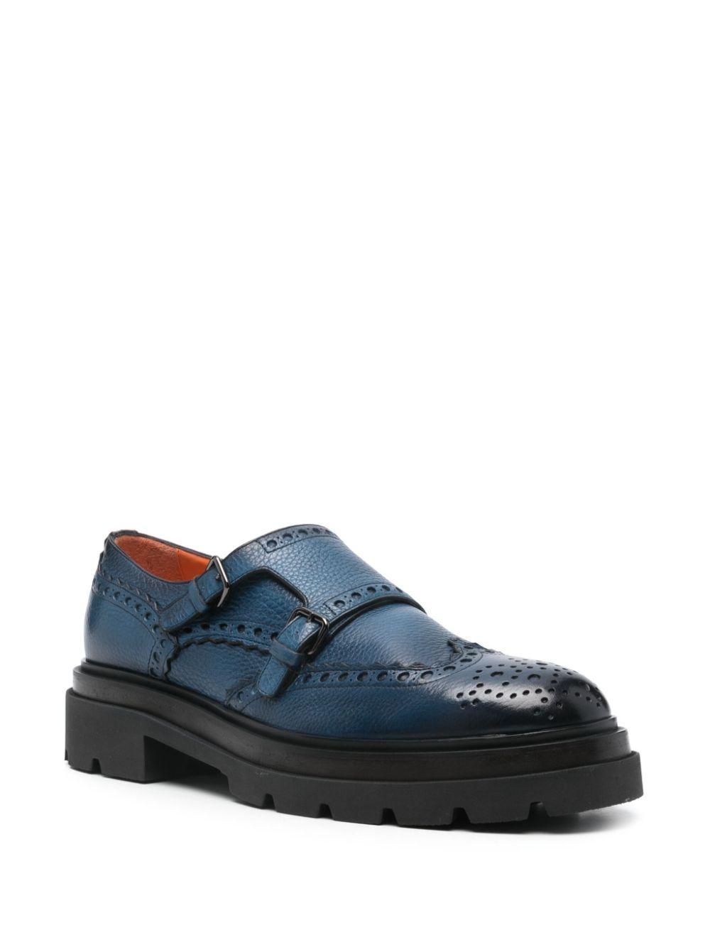leather monk shoes Product Image