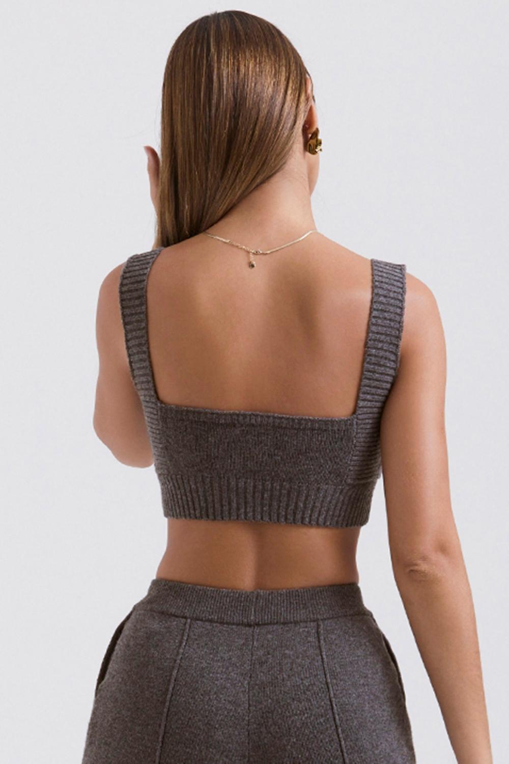 Sia  charcoal cashmere blend bralette - sale Product Image