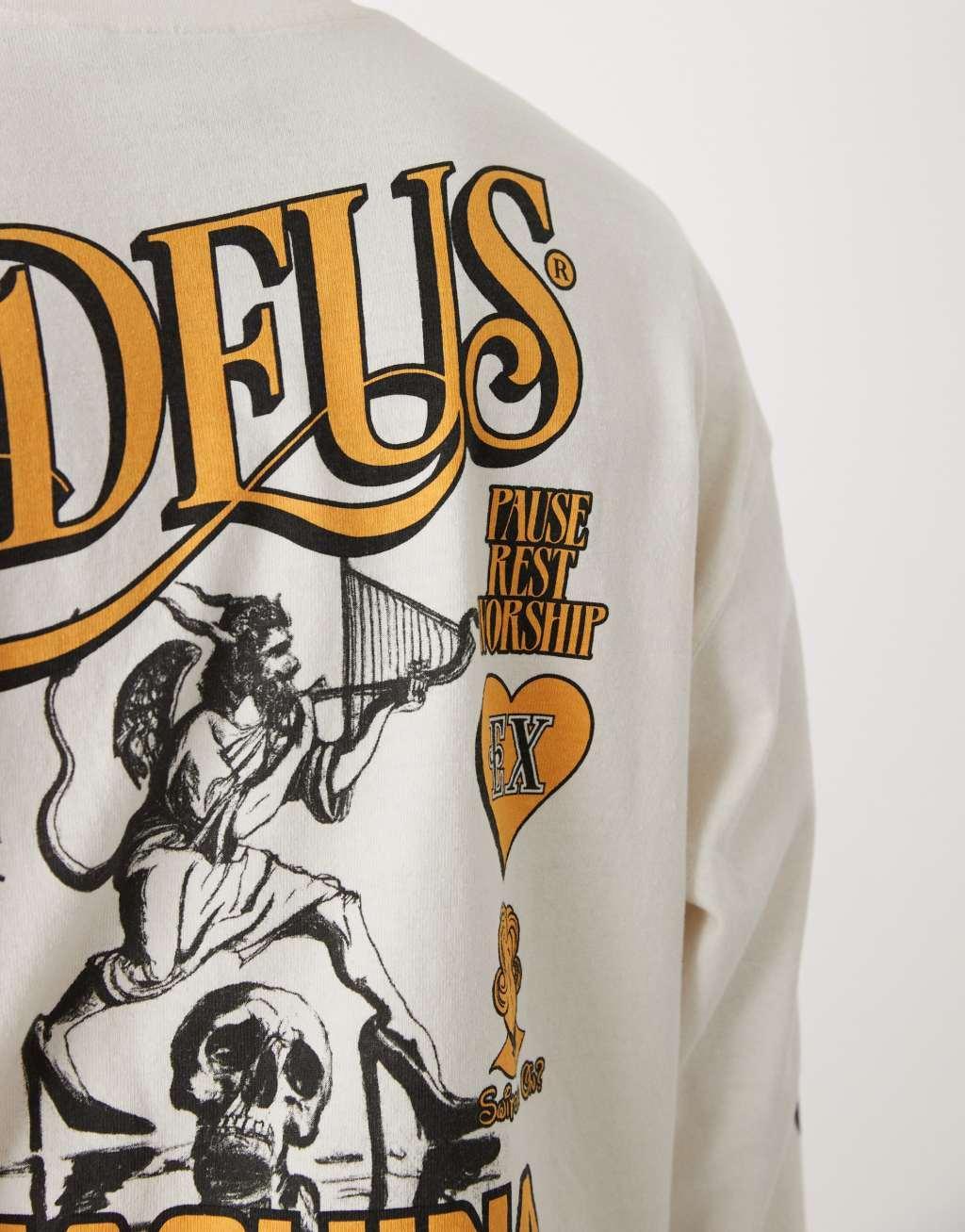 Deus Ex Machina divine spark long sleeve T-shirt in white Product Image