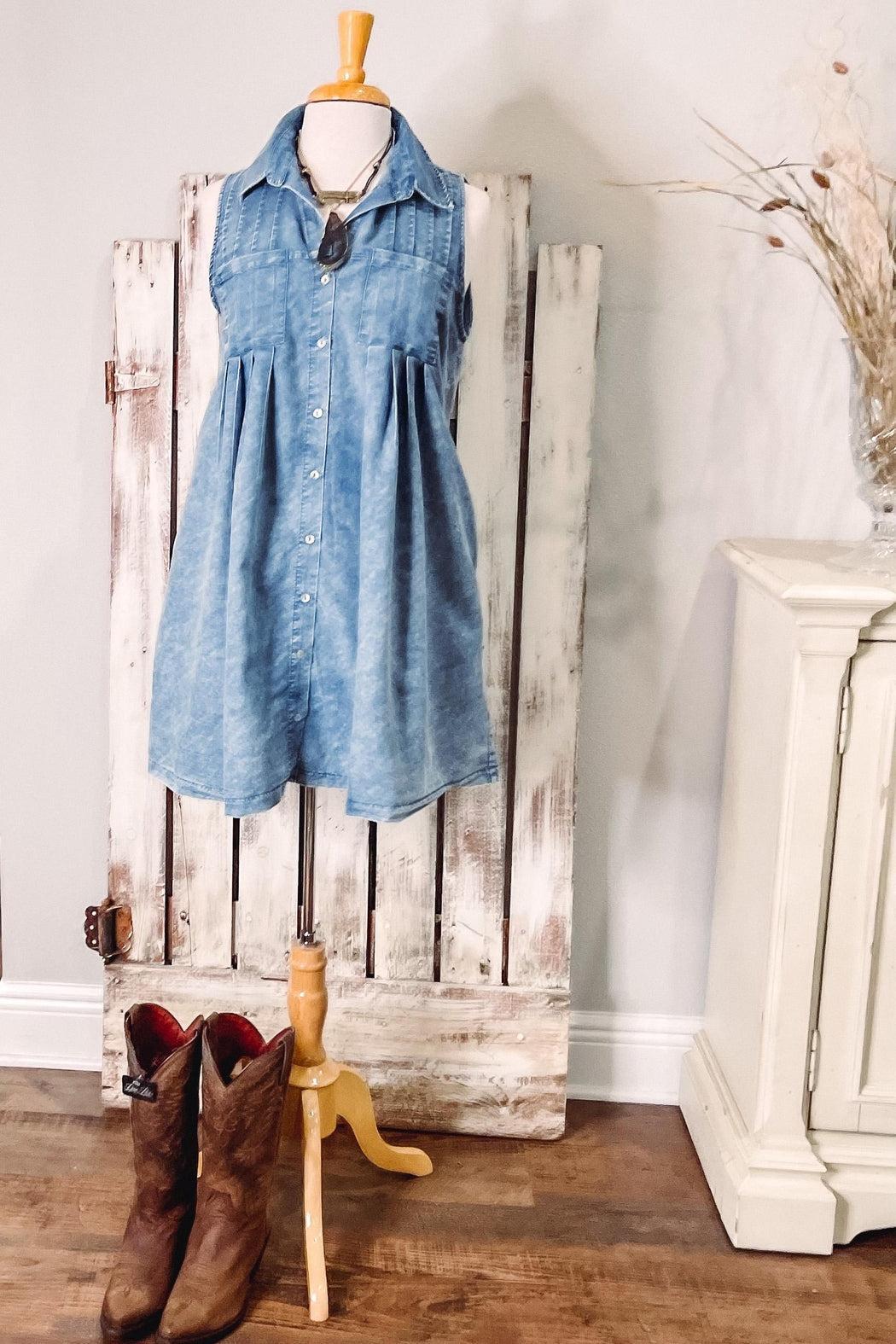 Shania Denim Dress Product Image