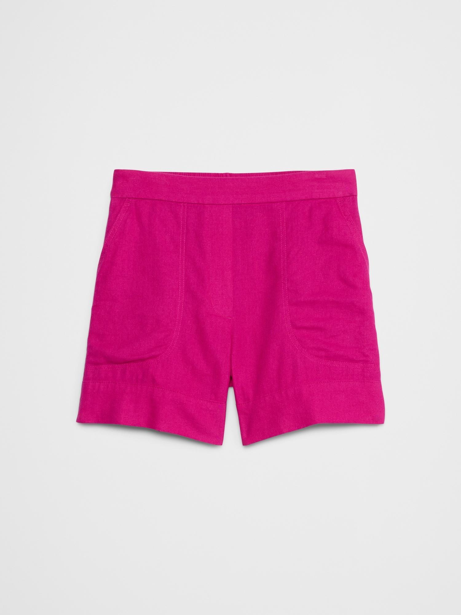 Linen-Blend Pull-On Short Product Image