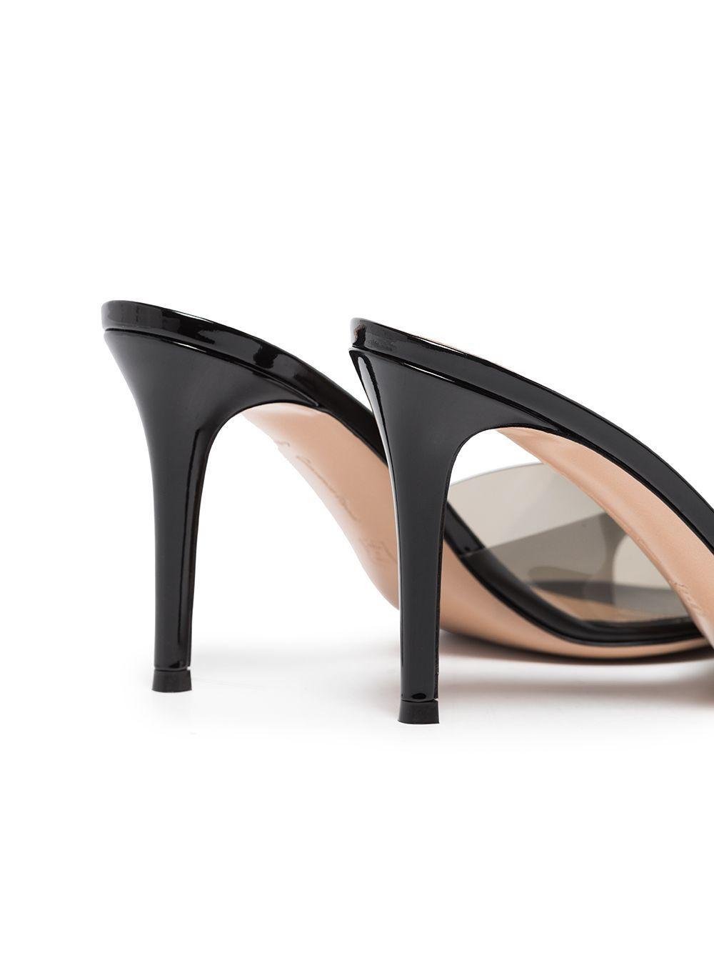 Elle 85mm transparent-strap mules Product Image