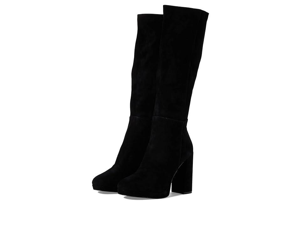 Schutz Womens Maryana Croc-Embossed Block Heel Pointed-Toe Tall Boots Product Image