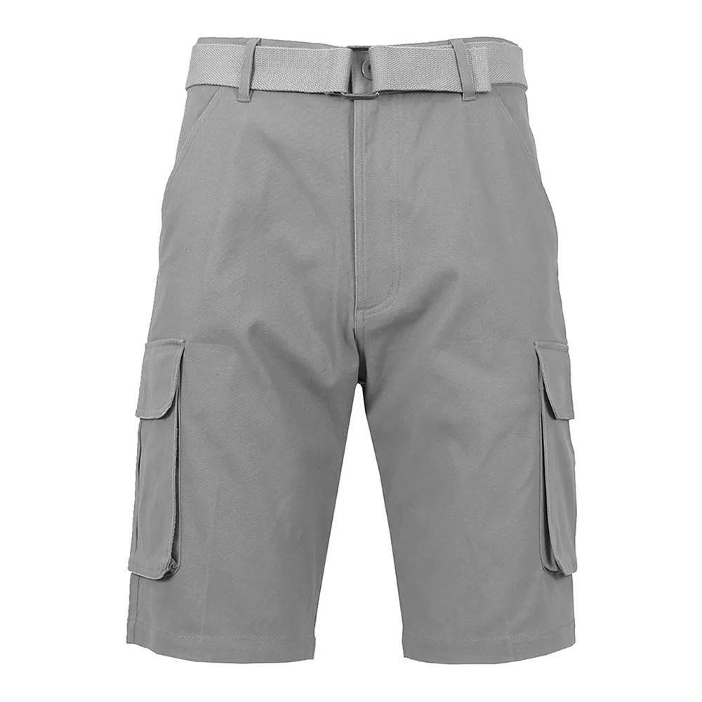 Men's Blu Rock 11.5" Slim Fit Stretch Belted Cargo Shorts, Size: 32, Gray Product Image